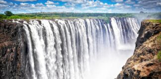 Victoria Falls I Zimbabwe I Afrika Et Utrolig Smukt Vandfald